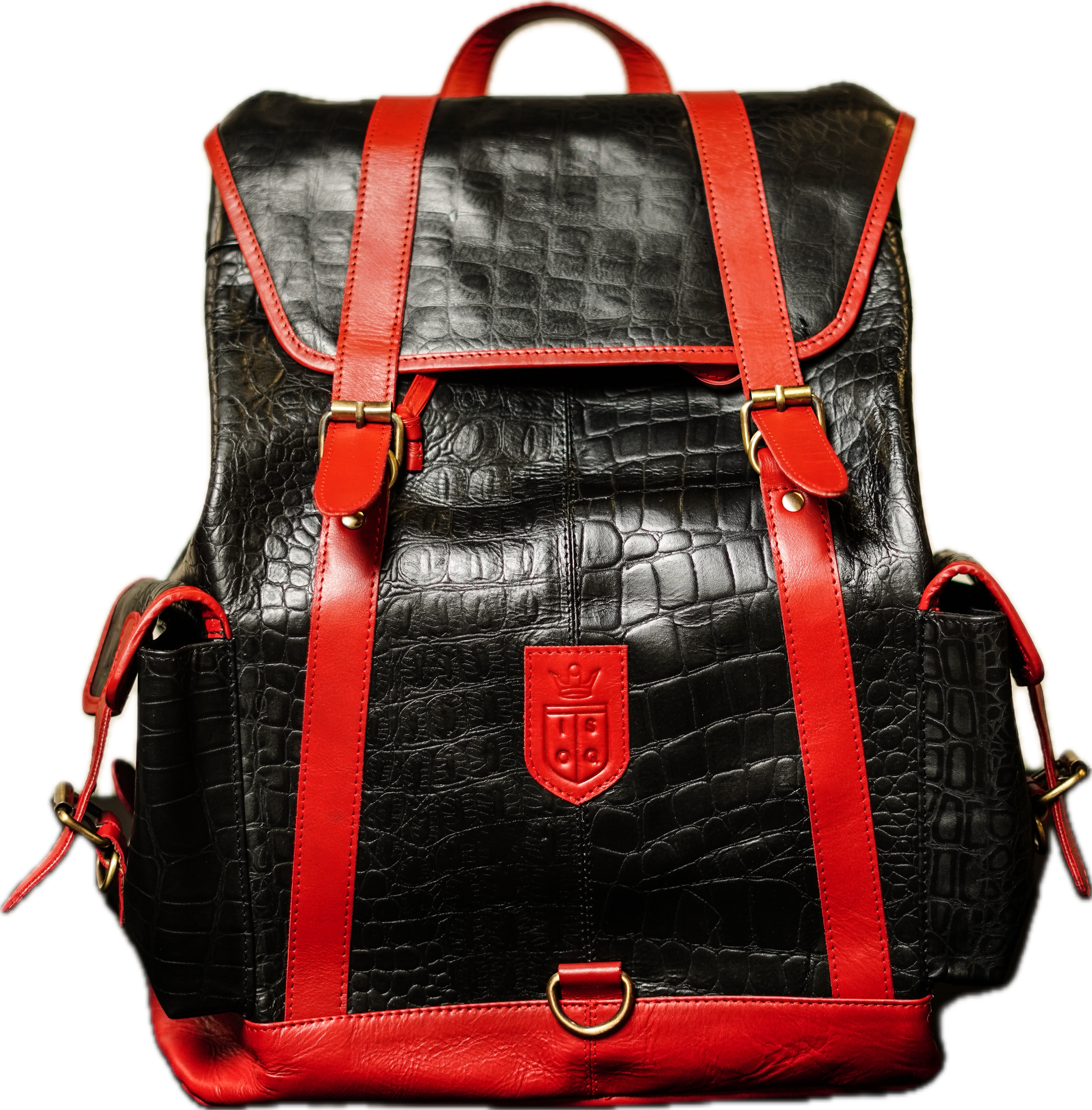 ISOQ Croc Tote Red & Black