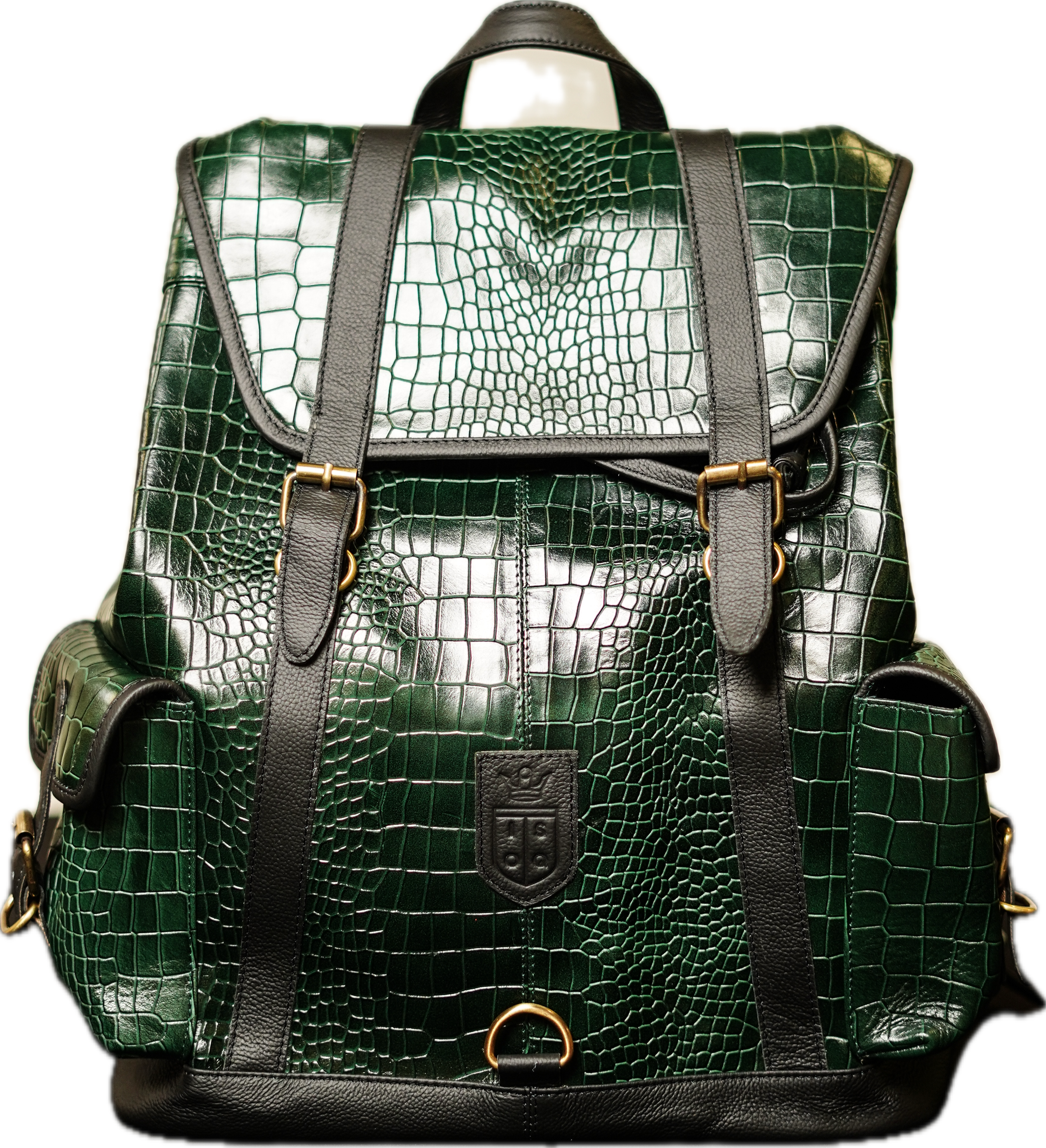 ISOQ Croc Backpack Green & Black
