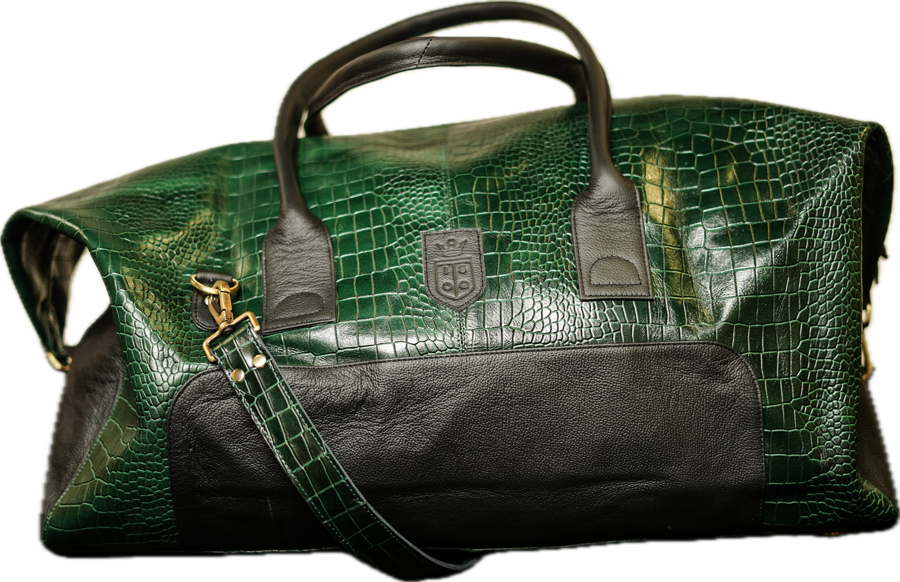 Croc Duffle Bag Green & Black
