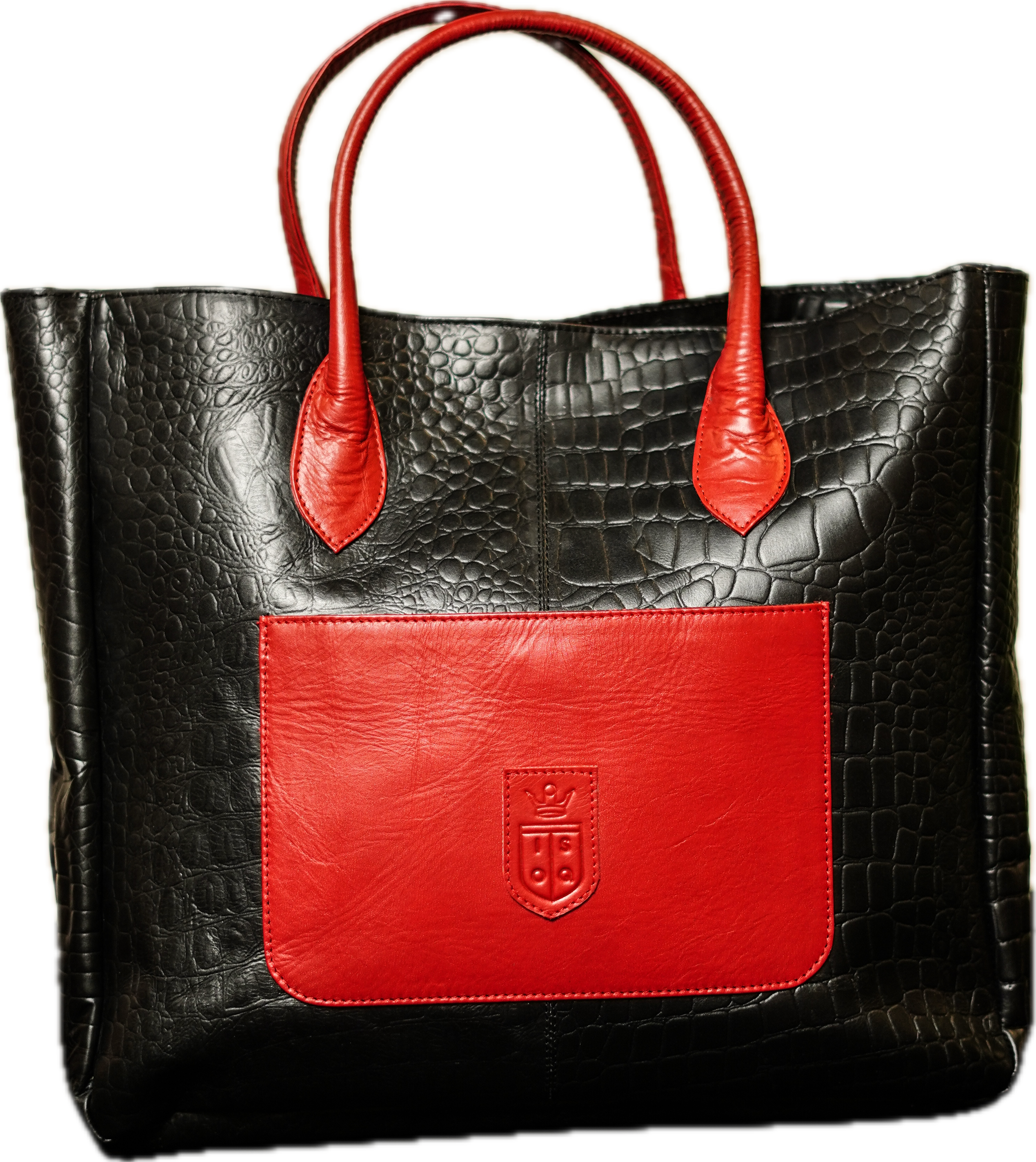 ISOQ Croc Tote Red & Black