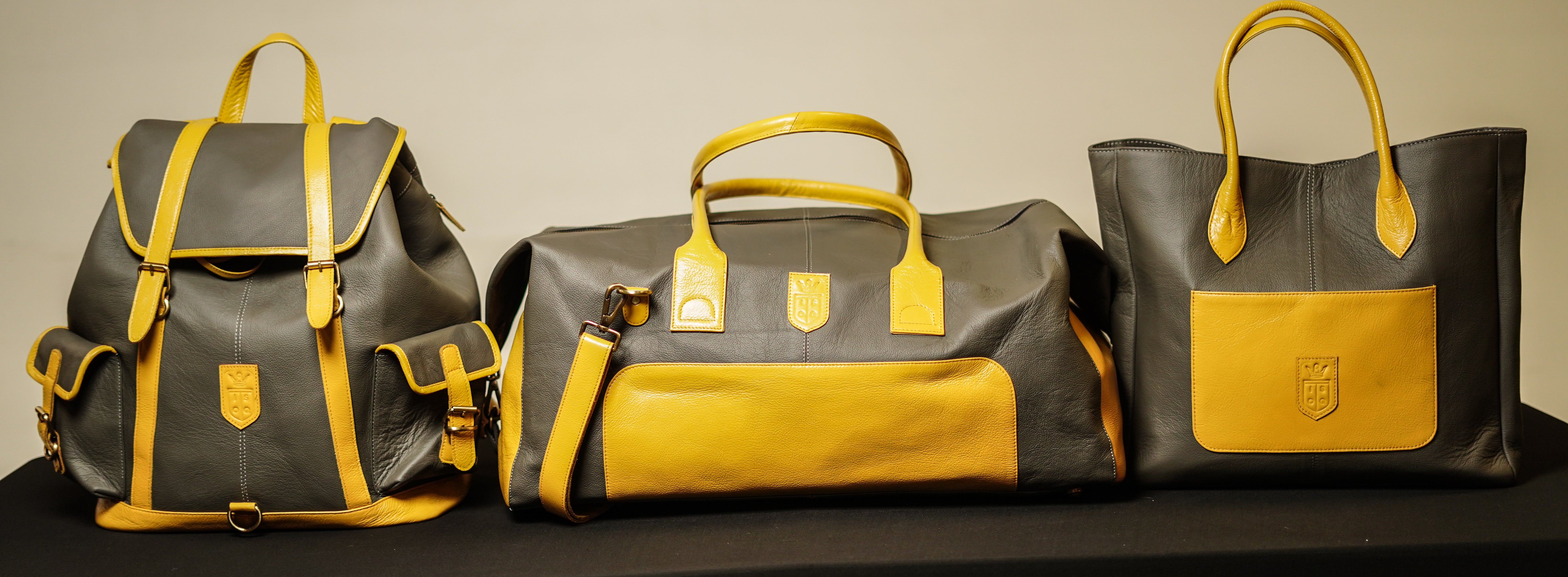 ISOQ Back Pack Grey and Yellow