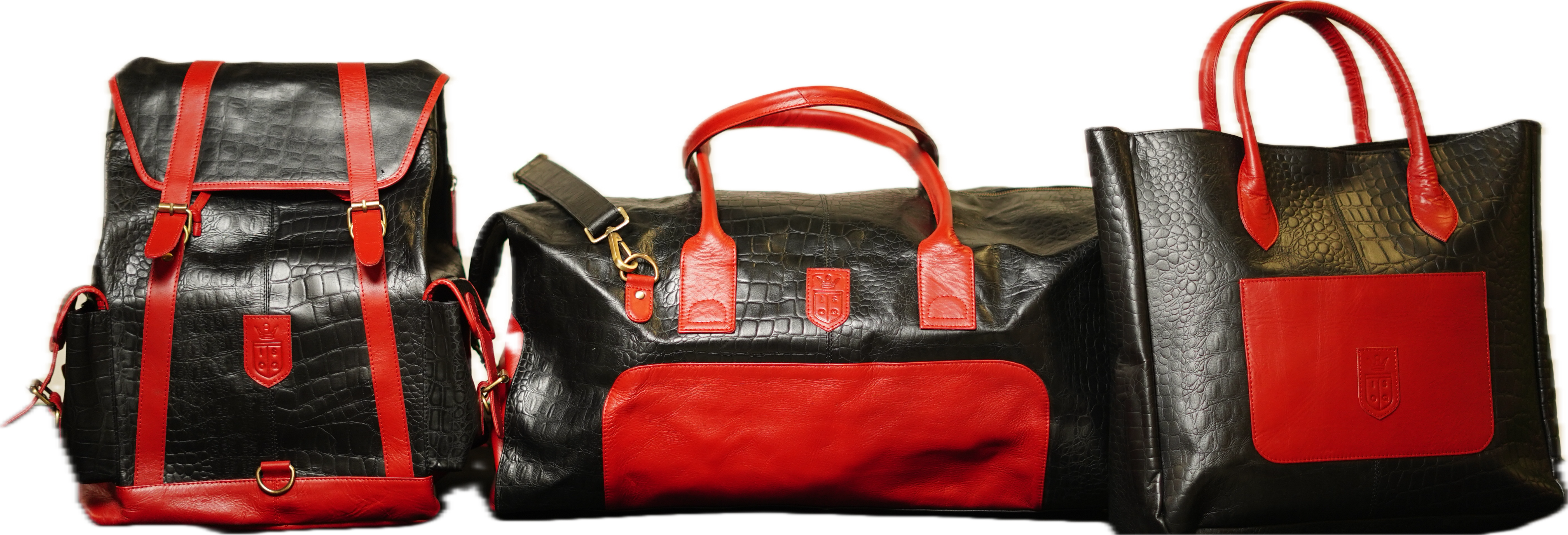 ISOQ Croc Tote Red & Black