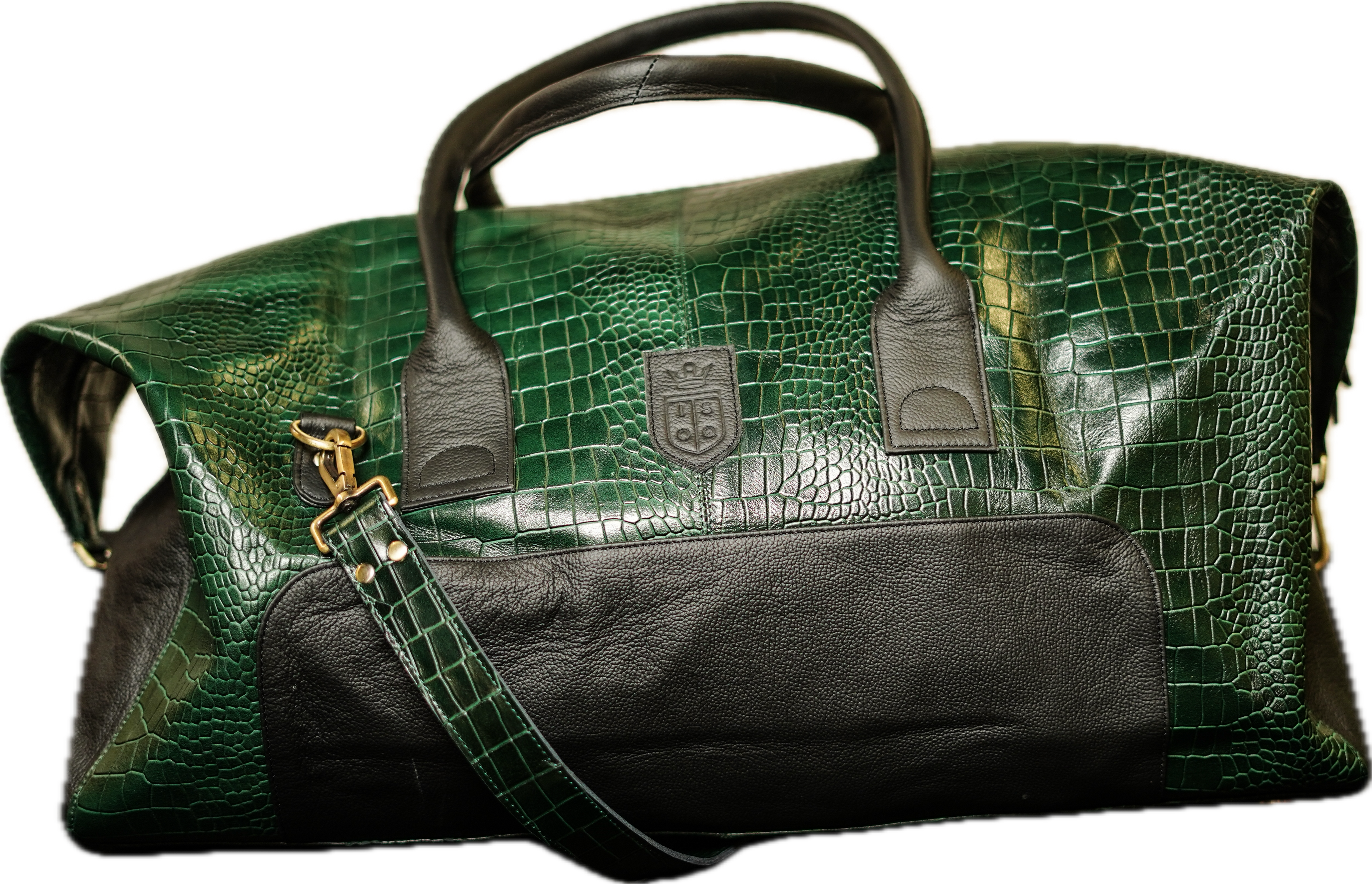 Croc Duffle Bag Green & Black