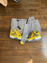 Load image into Gallery viewer, ISOQ Jogger Set Gray &amp; Yellow
