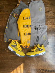 ISOQ Jogger Set Gray & Yellow
